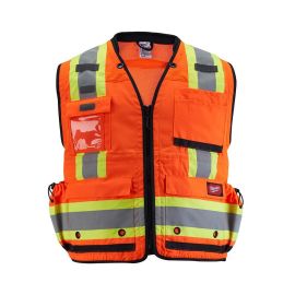 Milwaukee 48-73-5168 Class 2 Surveyor's High Visibility Safety Vests - 4XL/5XL Orange