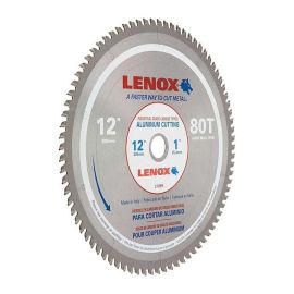 Lenox 21889AL120080CT Metal Cutting Circular Saw Blade, 12 Inch, 80 Tooth Count For Aluminum
