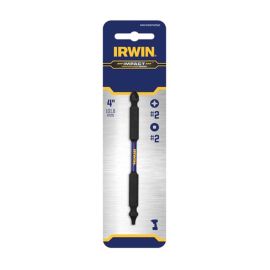 IRWIN IWAF34DEPH2SQ2 Double-Ended Screwdriver Bit Impact Performance Series Phillips/Square #2 X 4 Inch Length S2 Tool St Black Oxide - Pack of 5
