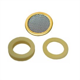 Thrifco 4400257 Aerator Washer Kit NSF Standard Black Rubber Washer (2mm & 4mm Thick) with S.S. Grill Net
