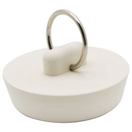 Thrifco 4400605 1-5/8 Inch Universal Rubber Sink Drain Stopper in White