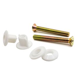 Thrifco 4401733 5/16 Inch x 2-1/2 Brass-plated Toilet Seat Bolts Set