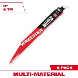 Milwaukee 48-00-5572 The Wrecker With Nitrus Carbide Sawzall Blades - Pack of 5