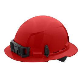 Milwaukee 48-73-1128 Red Front Brim Hard Hat with 6pt Ratcheting Suspension Type 1 Class E (USA) - 5 Pack