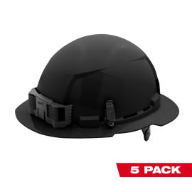 Milwaukee 48-73-1131 Black Full Brim Hard Hat with 6pt Ratcheting Suspension Type 1 Class E (USA) - 5 Pack