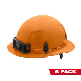 Milwaukee 48-73-1133 Orange Full Brim Hard Hat with 6pt Ratcheting Suspension Type 1 Class E (USA) - 5 Pack