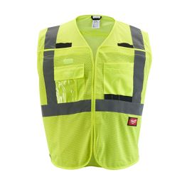 Milwaukee 48-73-5124C Class 2 High Visibility Mesh Safety Vest Yellow 4XL/5XL (Pack of 12)