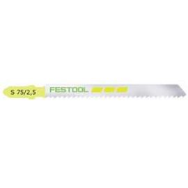 Festool 486548 3 Inch, 10 TPI Jigsaw Blade S 75/2.5 5x