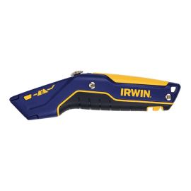 IRWIN IWHT10436 Retractable Utility Knife Carbon Steel Blue and Yellow - Pack of 4