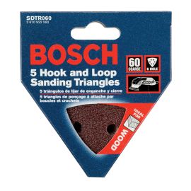Bosch SDTR060 Red Detail Sanding Triangle, 60-Grit (5pk)