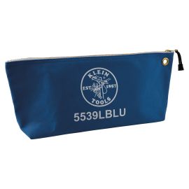 Klein Tools 5539LBLU Zipper Bag, Large Canvas Tool Pouch, 18 Inch, Blue
