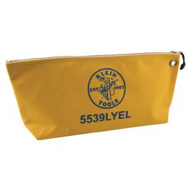 Klein Tools 5539LYEL Zipper Bag, Large Canvas Tool Pouch, 18 Inch, Yellow