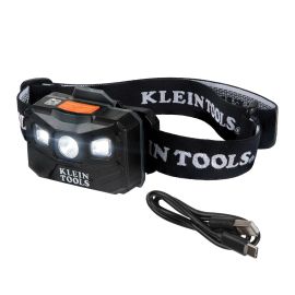 Klein Tools 56048 Rechargeable Headlamp with Fabric Strap, 400 Lumens, All Day Runtime