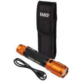 Klein Tools 56413 Rechargeable 2 Color LED Flashlight with Holster