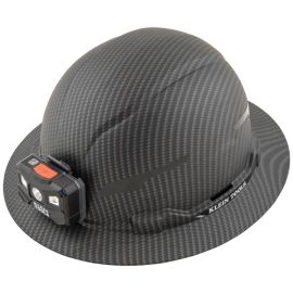 Klein Tools 60346 Hard Hat, Premium KARBN Pattern, Non Vented Full Brim, Class E, Lamp