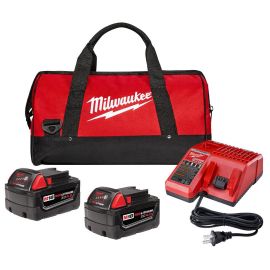 Milwaukee 48-59-1840PG M18 XC 4Ah Battery Starter Kit 2pk with Bag