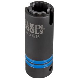 Klein Tools 66031 3 in 1 Slotted Impact Socket, 12 Point, 3/4 and 9/16 Inch