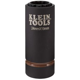 Klein Tools 66052E 2 in 1 Metric Impact Socket, 12 Point, 24 x 19 mm
