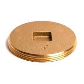 Thrifco 6744302 4 Inch Brass Countersunk Cleanout Plug