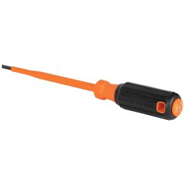 Klein Tools 6816INS Insulated Screwdriver, 3/16 Inch Cabinet Tip, 6 Inch Round Shank