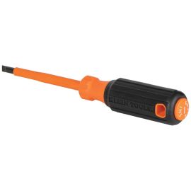 Klein Tools 6824INS Insulated Screwdriver, 1/4 Inch Cabinet Tip, 4 Inch Round Shank