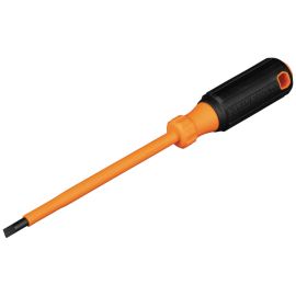 Klein Tools 6826INS Insulated Screwdriver, 1/4 Inch Cabinet Tip, 6 Inch Shank