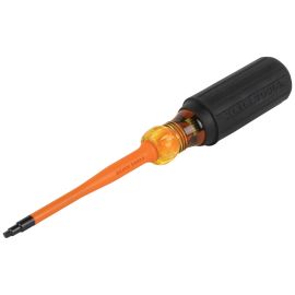Klein Tools 6944INS Slim Tip 1000V Insulated Screwdriver,  2 Square, 4 Inch Round Shank