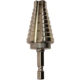 Makita 711497-A 9/16 to 1 H.S.S. Step Drill Bit, 3/8 Shank