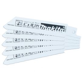 Makita 723063-A-5 4 18TPI Metal Cutting Recip Blade, 5/pk