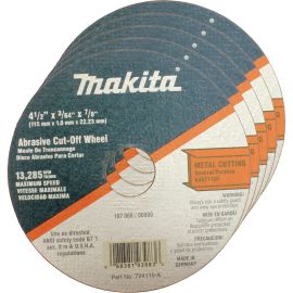 Makita 724115-A-25 4-1/2 x 7/8 x 3/64 Cut-off Wheel, Metal, 25/pk
