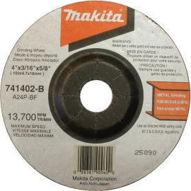Makita 741402-B-25 4 x 5/8 x 3/16 Grinding Wheel, 24 Grit, 25/pk