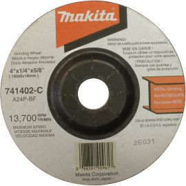 Makita 741402-C-25 4 x 5/8 x 1/4 Grinding Wheel, 24 Grit, 25/pk