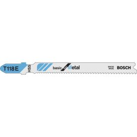 Bosch T118E 3-5/8 Inch 14-18TPI HSS Jigsaw Blade 5pk