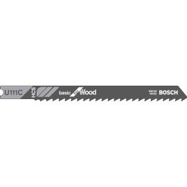 Bosch U111C 3-5/8 Inch, 8TPI, HCS Universal Shank Jigsaw Blade (5 pk)
