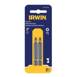 Irwin IWAF22PH12 Power Bit, #1 Drive, Phillips Drive, 1/4 in Shank, Hex Shank, 1-15/16 in Length, Steel - Pack of 5 (10 Pieces)