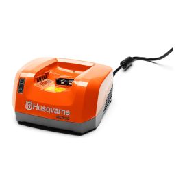 Husqvarna 967091403 QC330 Lithium Ion Battery Charger for Husqvarna BLi100, BLi200(X), and BLi300 Batteries, Active Cooling for Faster Charge, Orange