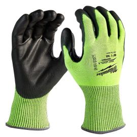 Milwaukee 48-73-8941B High-Visibility Cut Level 4 Polyurethane Dipped Gloves - Medium (Pack of 12)