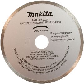 Makita A-90934 5 Wet Diamond Blade, Continuous Rim, 4101RH