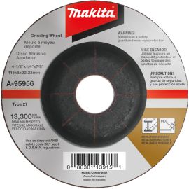 Makita A-95956 4-1/2" X 1/4" X 7/8" INOX Grinding Wheel, 36 Grit