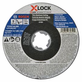 Bosch TCWX1AL500 5 In. x 1/16 In. X-LOCK Arbor Type 1A (ISO 41) 46 Grit Metal Cutting Abrasive Wheel - 25 Pieces
