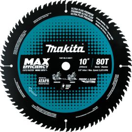 Makita B-66977 10 Inch 80T Carbide-Tipped Max Efficiency Miter Saw Blade