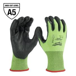 Milwaukee 48-73-8950B High Visibility Cut Level 5 Polyurethane Dipped Gloves - Small (Pack of 12)