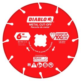 Freud DDX060DIA101F Diablo 6 in. Diamond Rimmed Disc for Metal Cutting for X-Lock and All Grinders