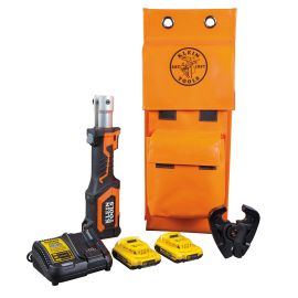 Klein Tools BAT207T2 Battery-Operated Cable Crimper, D3 Groove, 2 Ah