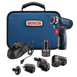 Bosch GSR12V-140FCB22 12V Max Chameleon Drill/Driver with 5-In-1 Flexiclick System and (2) 2.0 Ah Batteries