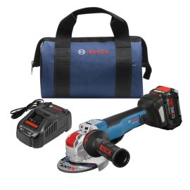 Bosch GWX18V-50PCB14 18V X-LOCK Brushless Connected-Ready 4-1/2 In. – 5 In. Angle Grinder Kit with (1) CORE18V 8.0 Ah Performance Battery