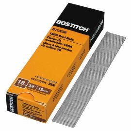 Bostitch BT1303B 3/4 Inch 18-Gauge Brads 3,000-Qty Bulk (10 Pack)