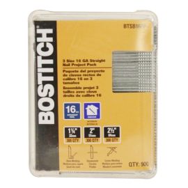 Bostitch BTSB16PP 16 Ga Straight Finish Nail Project Bulk (10 Pack)