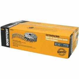 Bostitch CR2DGAL 1 Inch Smooth Shank 15 degree Coil Roofing Nails 7,200-Qty