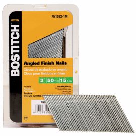 Bostitch FN1532-1M 2 Inch 15-Gauge FN Style Angled Finish Nails 1,000-Qty Bulk (5 Pack)